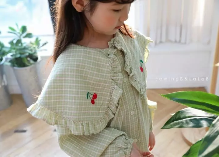 Sewing B - Korean Children Fashion - #fashionkids - Big Collar Cherry One-piece - 9