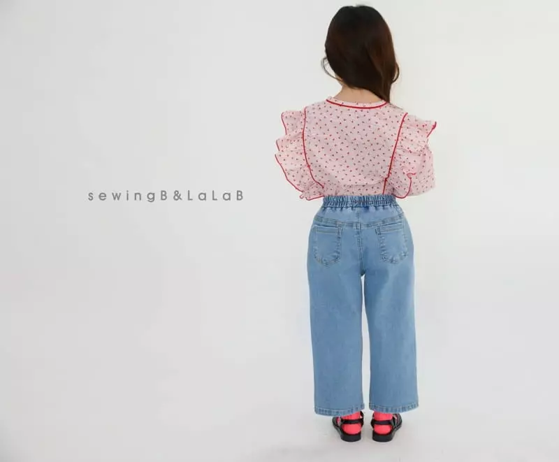 Sewing B - Korean Children Fashion - #kidsstore - Check Flower Blouse - 8