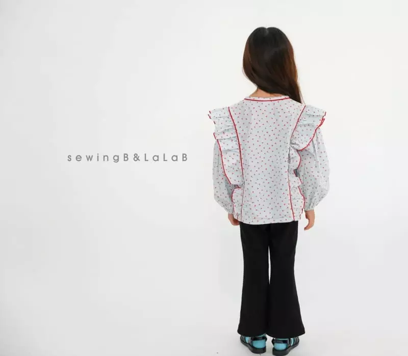 Sewing B - Korean Children Fashion - #kidzfashiontrend - Check Flower Blouse - 9