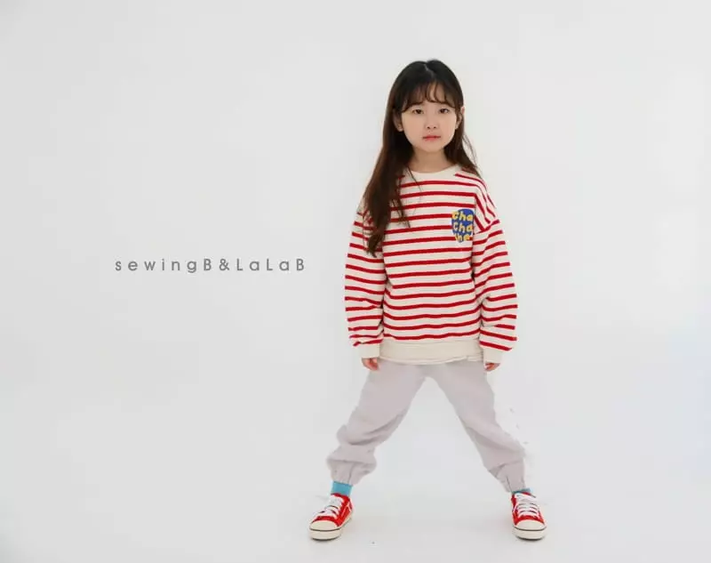 Sewing B - Korean Children Fashion - #kidzfashiontrend - Chachacha Stripes Sweatshirt - 8