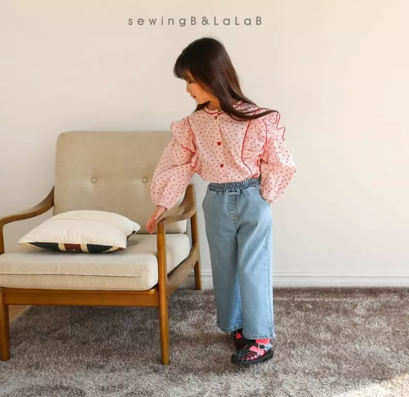 Sewing B - Korean Children Fashion - #magicofchildhood - Check Flower Blouse - 12