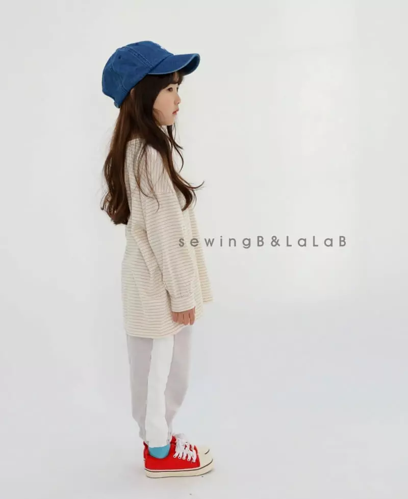 Sewing B - Korean Children Fashion - #minifashionista - Stripes Hey Tee - 2
