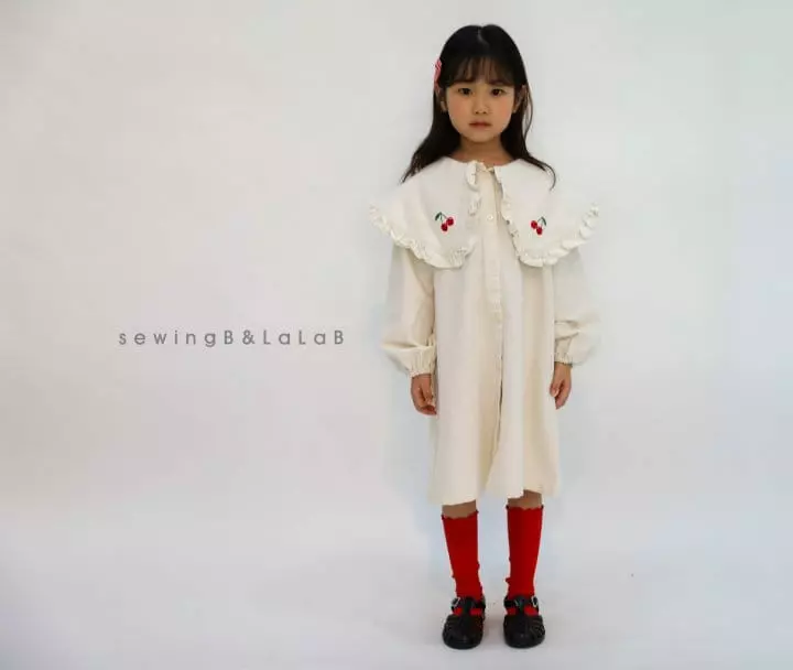 Sewing B - Korean Children Fashion - #prettylittlegirls - Big Collar Cherry One-piece