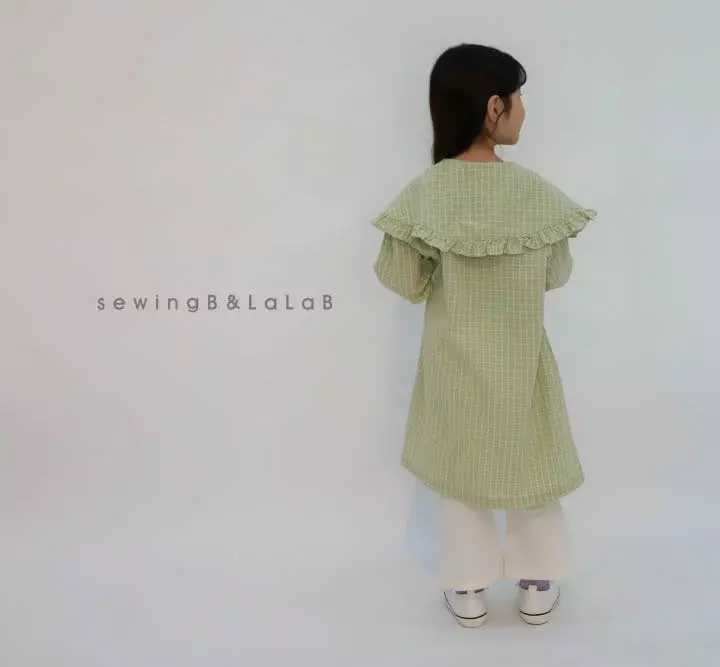 Sewing B - Korean Children Fashion - #toddlerclothing - Big Collar Cherry One-piece - 4