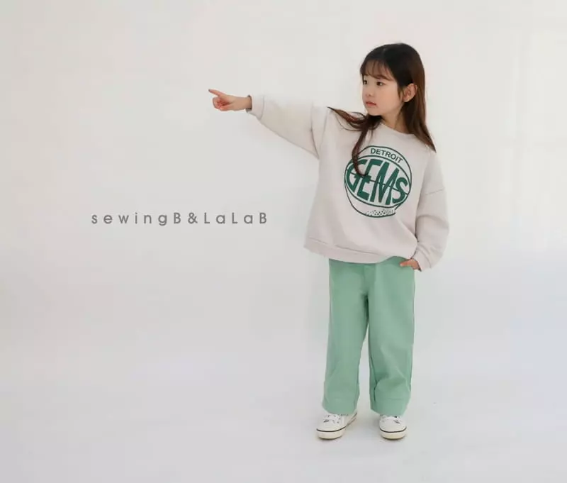Sewing B - Korean Children Fashion - #toddlerclothing - Basketball Sweatshirt - 7