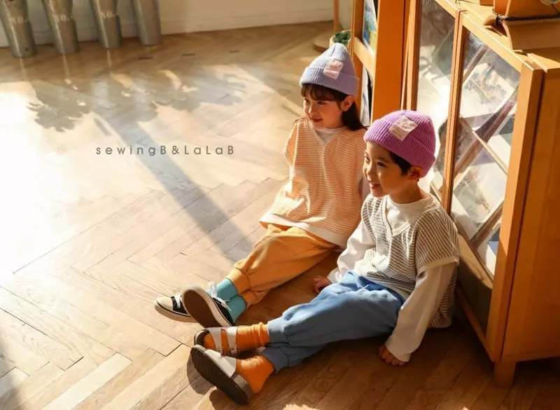Sewing B - Korean Children Fashion - #todddlerfashion - Stripes V Vest - 4