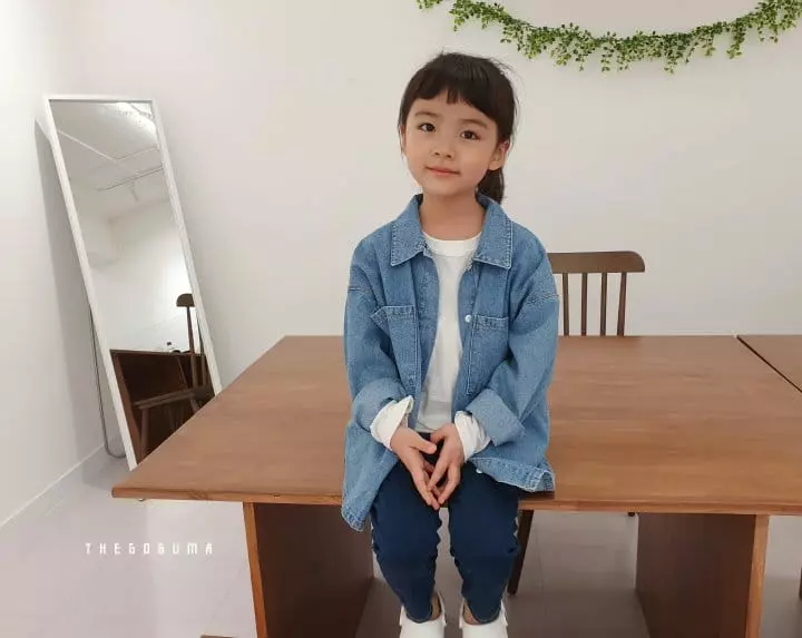 Shinseage Kids - Korean Children Fashion - #littlefashionista - GG Denim Shirt - 6