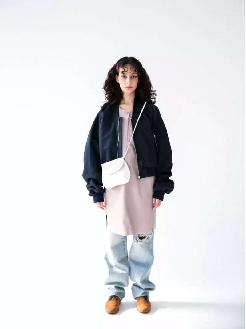 Sia - Korean Women Fashion - #momslook - Slit Leather One-piece