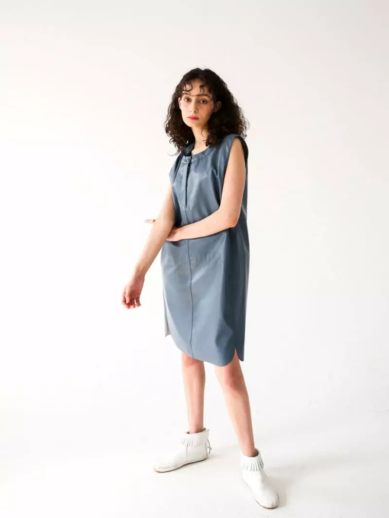 Sia - Korean Women Fashion - #momslook - Slit Leather One-piece - 3