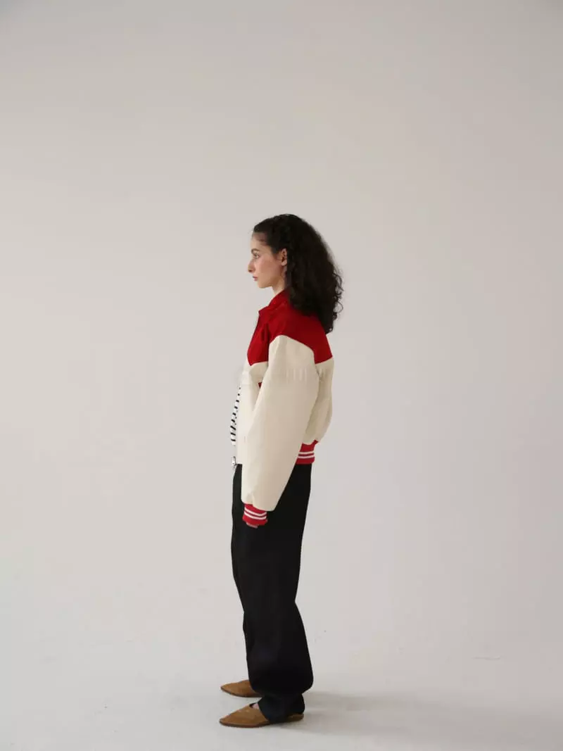 Sia - Korean Women Fashion - #romanticstyle - Track Barsity Jacket - 3