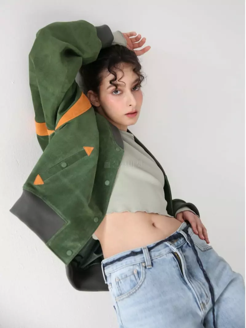 Sia - Korean Women Fashion - #womensfashion - Leather Studium Jackrt - 3
