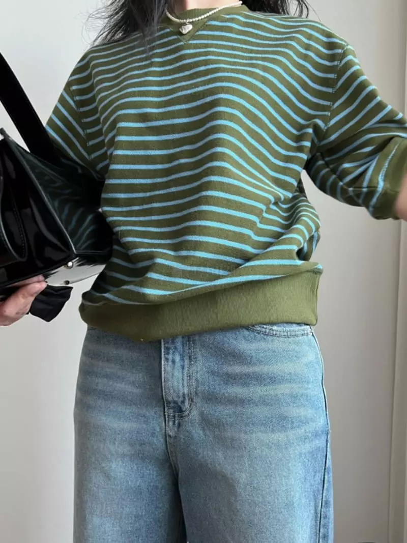 Sia - Korean Women Fashion - #womensfashion - Poplin Stripe Tee