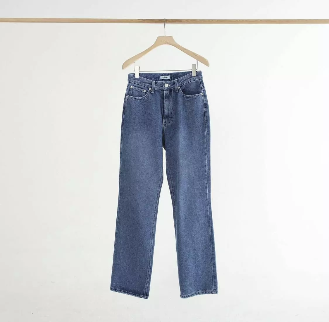 Silver - Korean Women Fashion - #momslook - Regular Jeans - 2