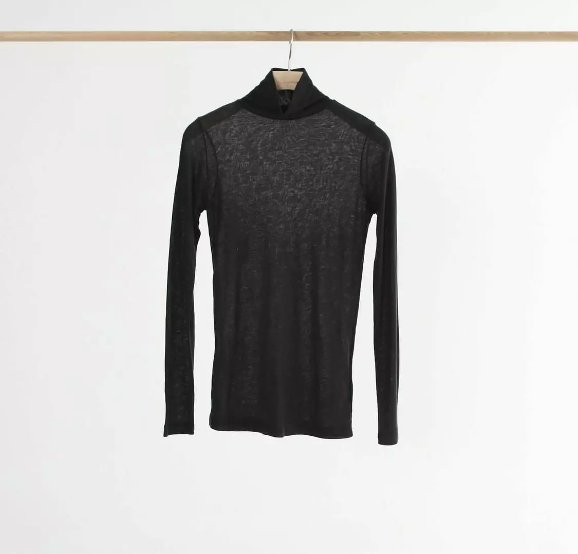 Silver - Korean Women Fashion - #momslook - See-through Turtleneck - 7
