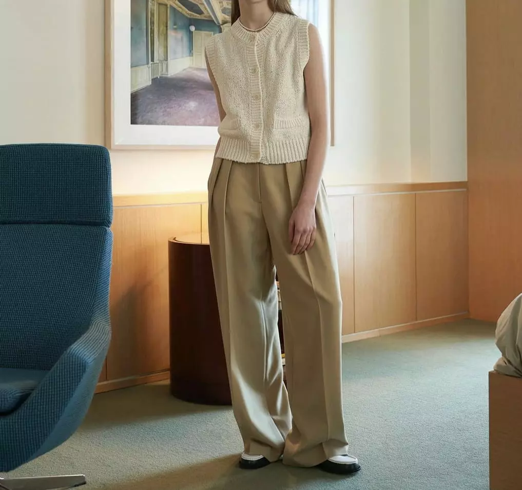 Silver - Korean Women Fashion - #momslook - Pintuck Pants - 2
