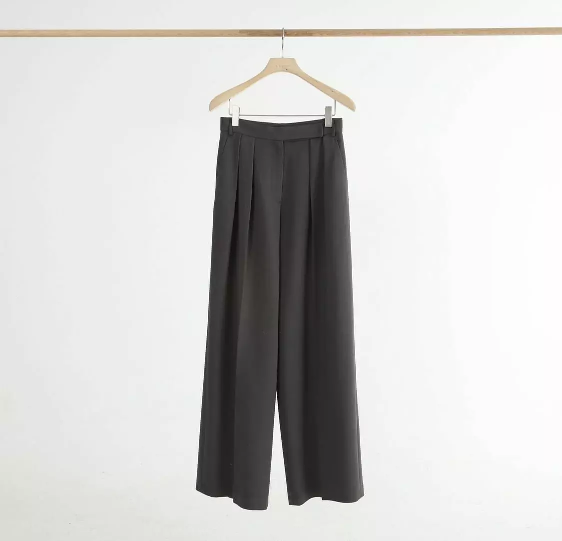Silver - Korean Women Fashion - #womensfashion - Pintuck Pants - 4