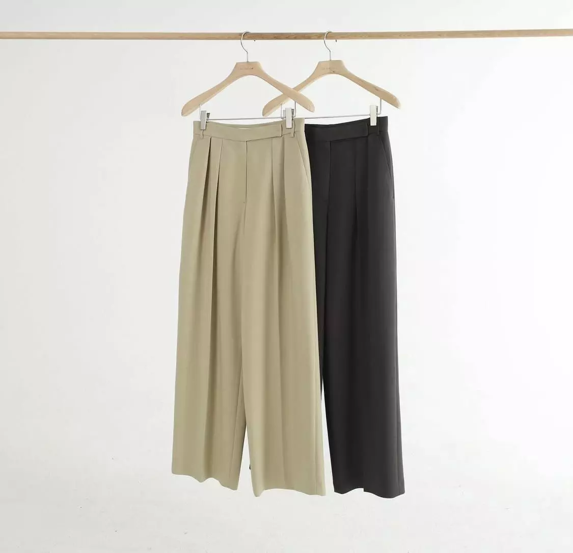 Silver - Korean Women Fashion - #momslook - Pintuck Pants - 8