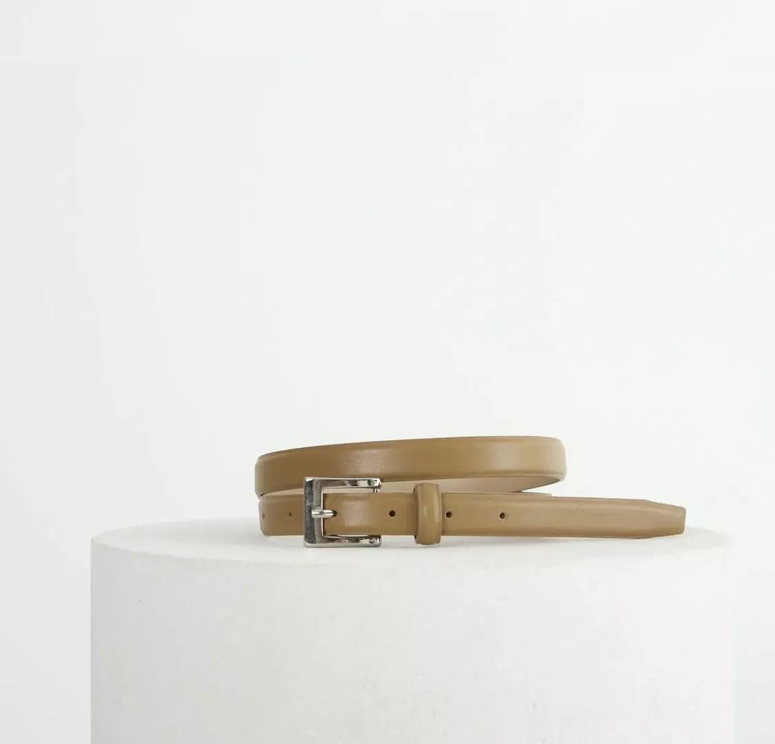 Silver - Korean Women Fashion - #momslook - Square Thin Belt - 2
