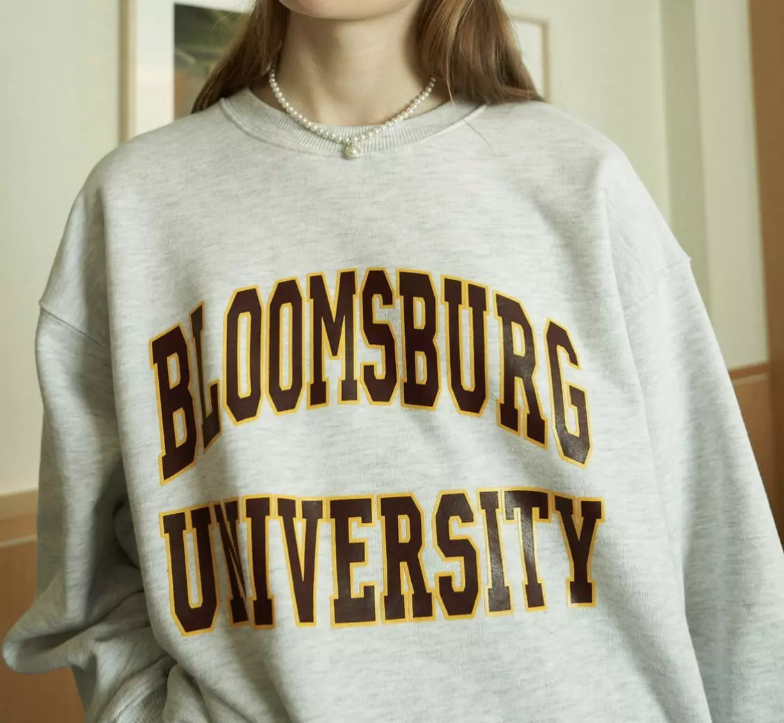 Silver - Korean Women Fashion - #momslook - University Sweatshirt - 2