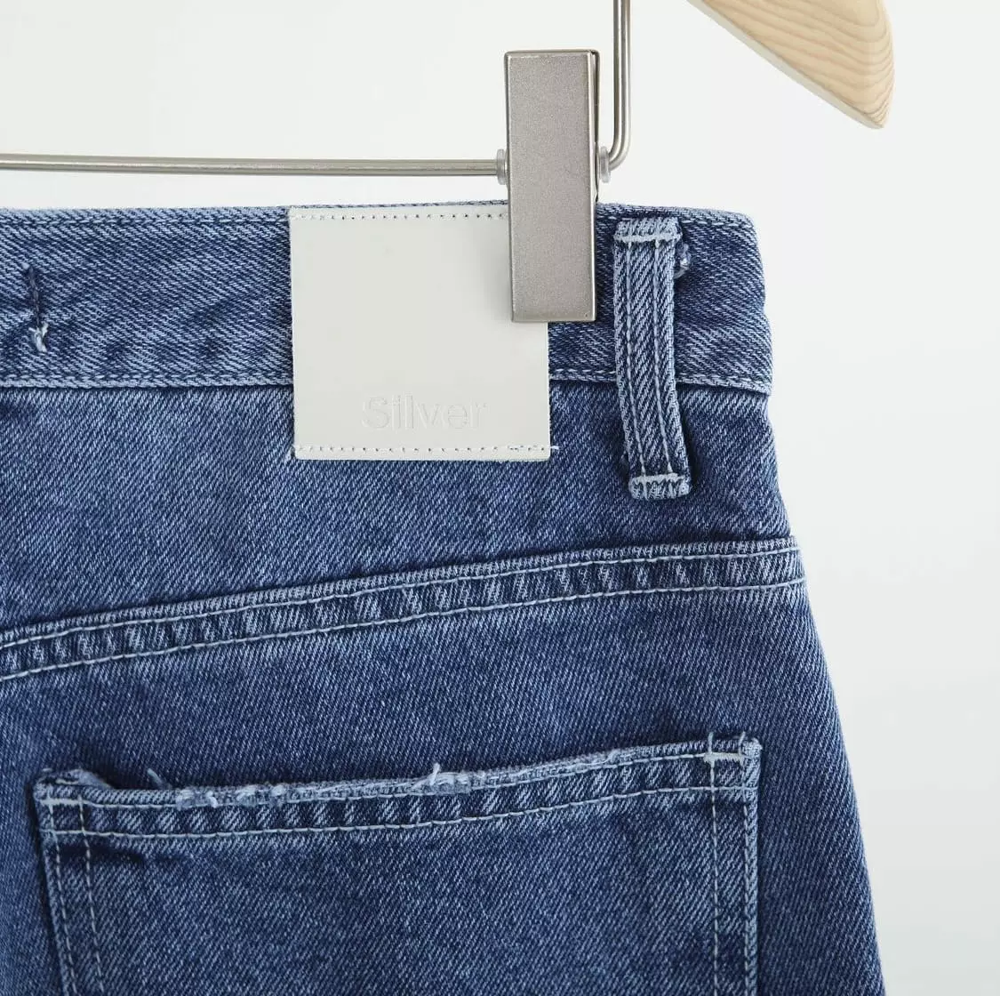 Silver - Korean Women Fashion - #womensfashion - Regular Jeans - 3