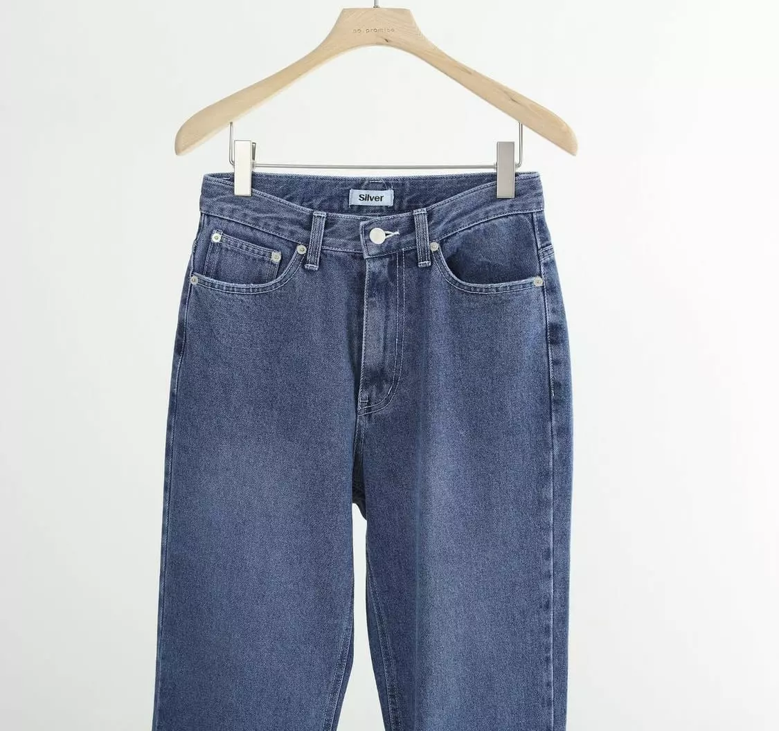 Silver - Korean Women Fashion - #womensfashion - Regular Jeans - 5