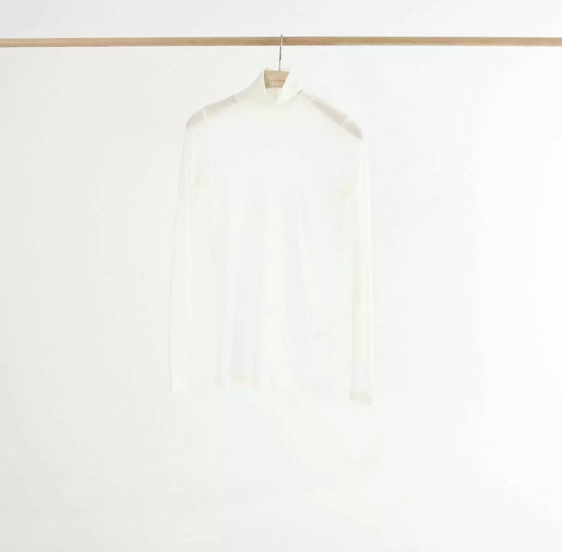 Silver - Korean Women Fashion - #womensfashion - See-through Turtleneck - 6