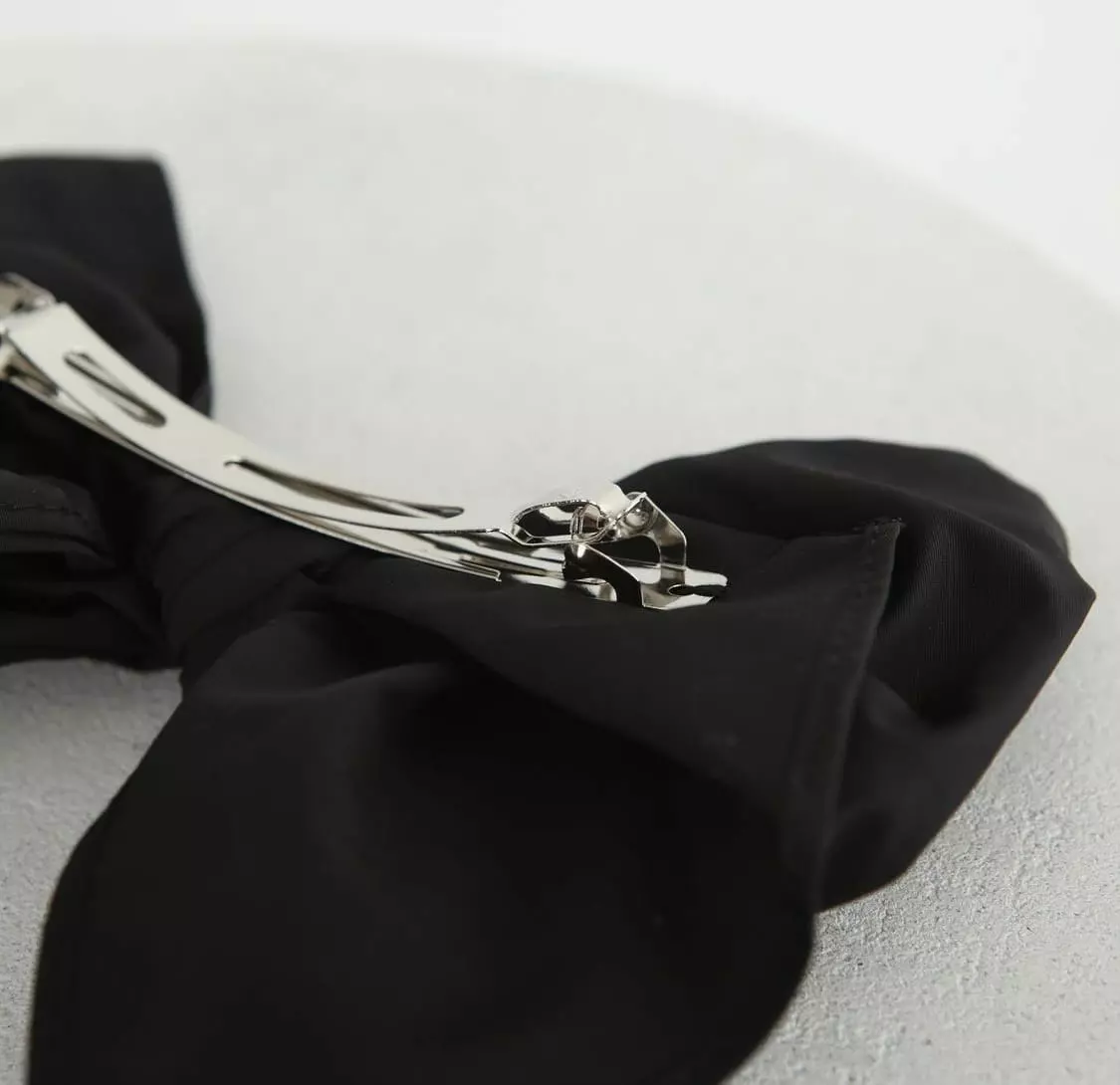 Silver - Korean Women Fashion - #momslook - Ribbon Tie Hairpin - 4
