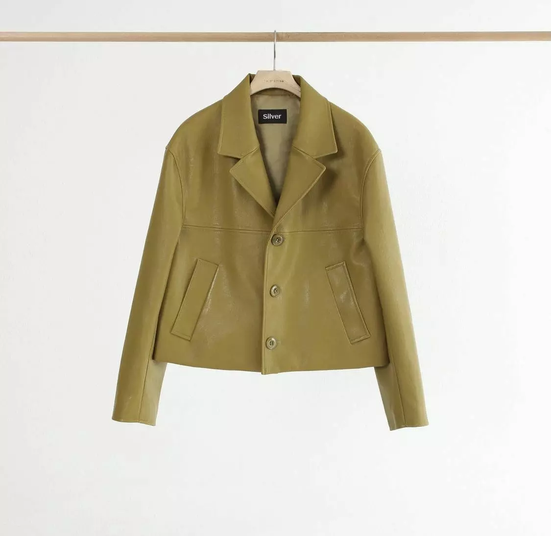 Silver - Korean Women Fashion - #womensfashion - Cabinet Leather Jacket - 2