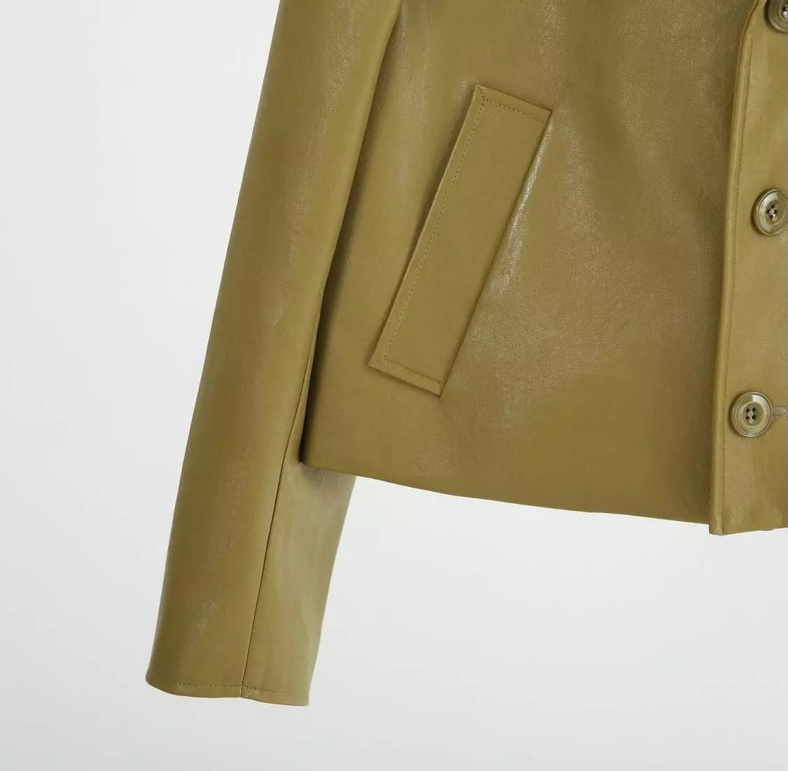 Silver - Korean Women Fashion - #momslook - Cabinet Leather Jacket - 4