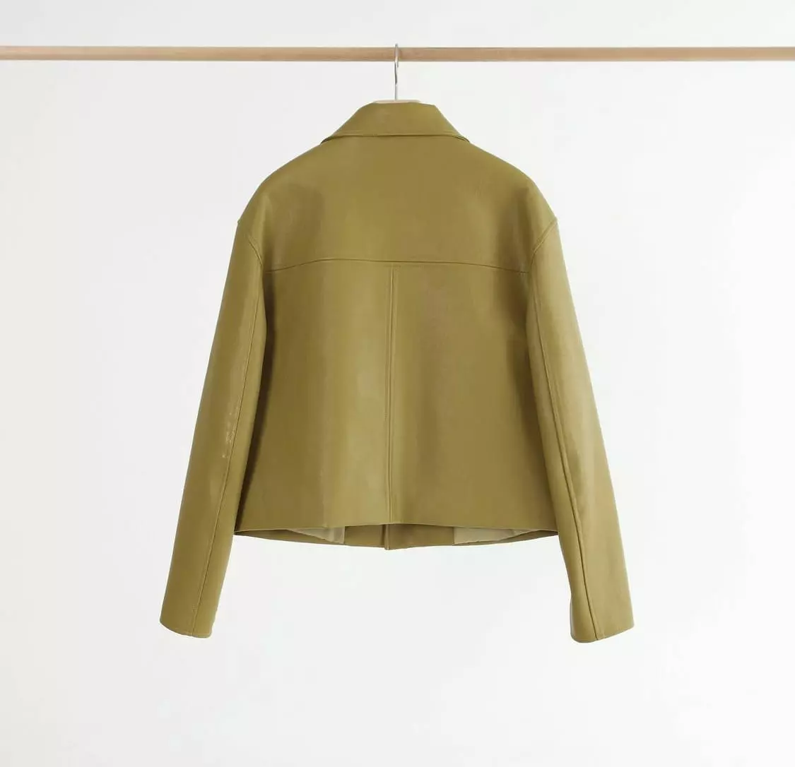 Silver - Korean Women Fashion - #womensfashion - Cabinet Leather Jacket - 6