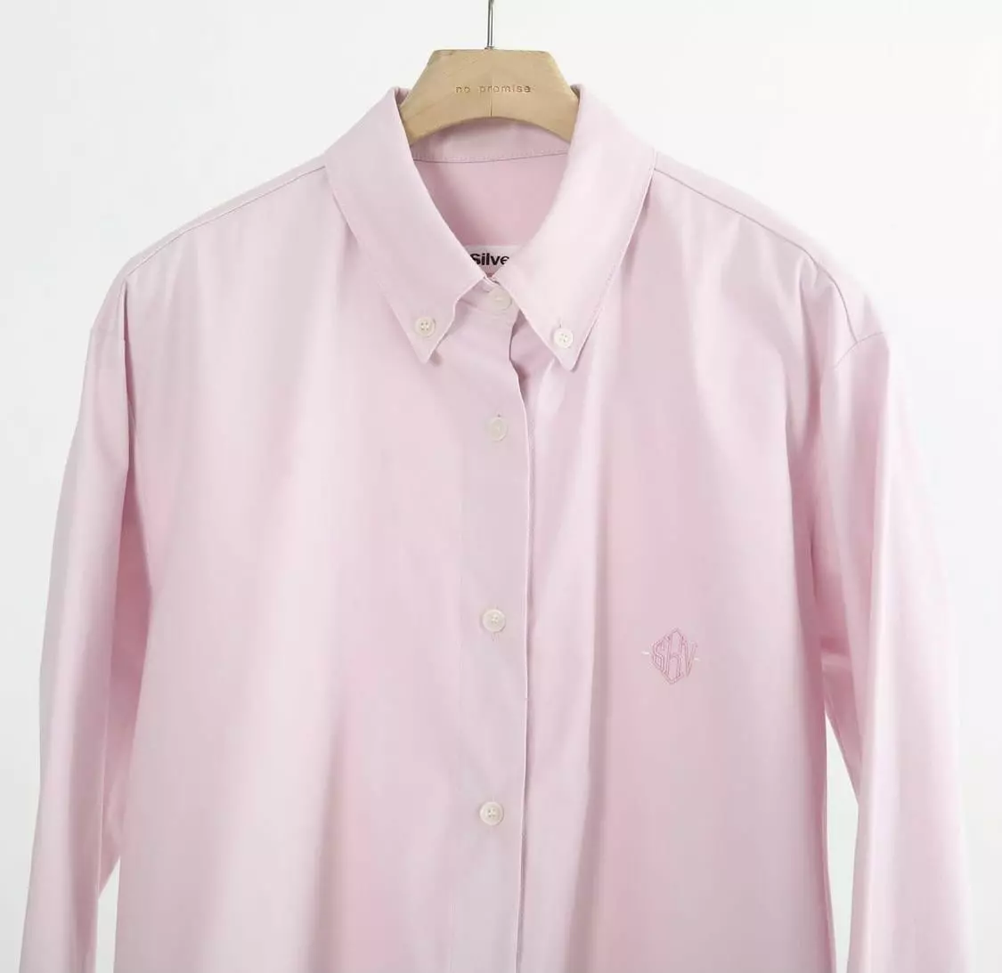 Silver - Korean Women Fashion - #womensfashion - Embroidery Shirt - 5