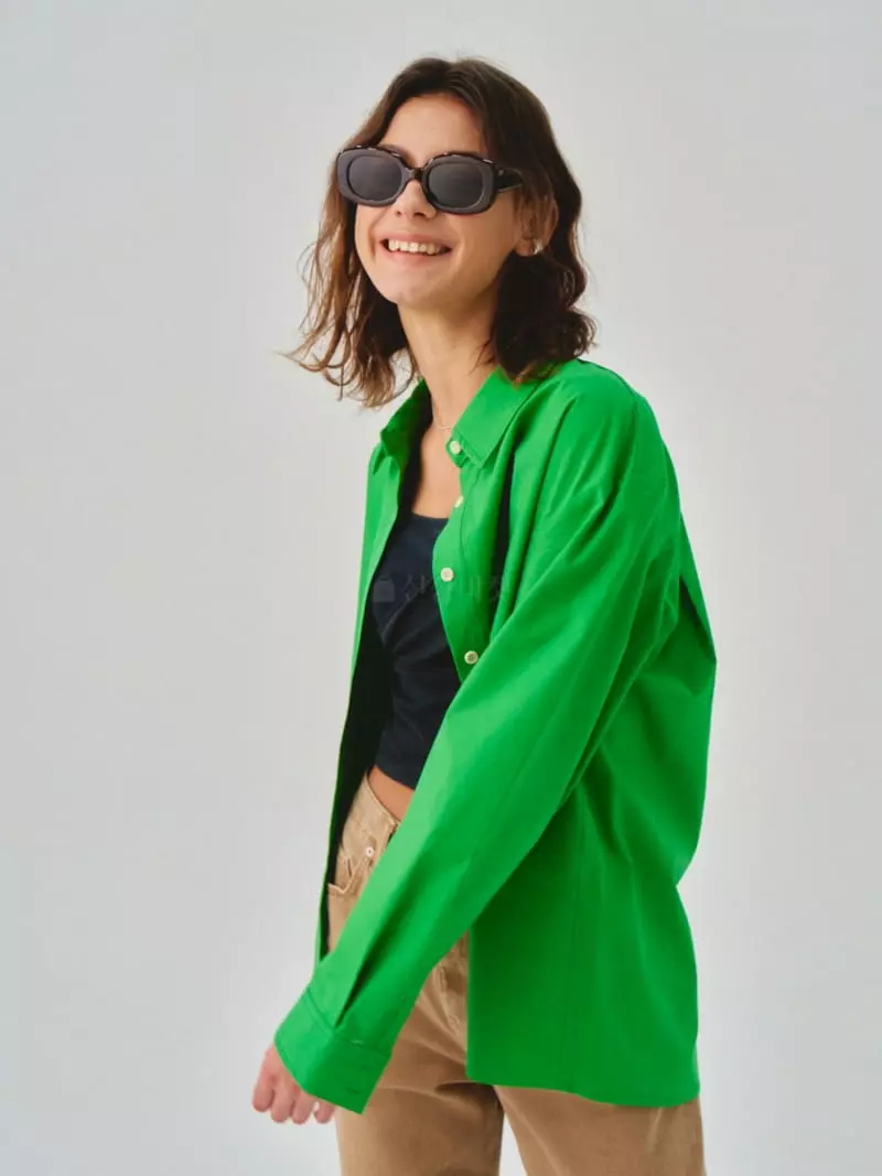 Sllow - Korean Women Fashion - #momslook - Crunch Basic Shirt - 2