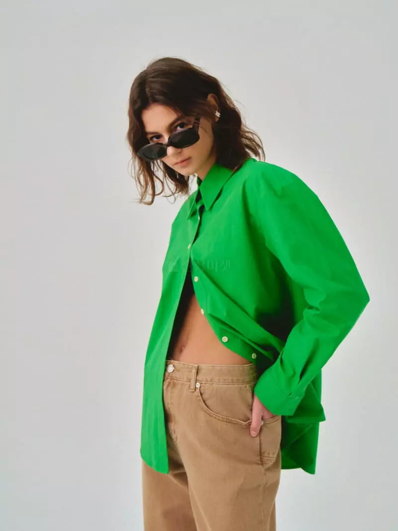 Sllow - Korean Women Fashion - #womensfashion - Crunch Basic Shirt - 4