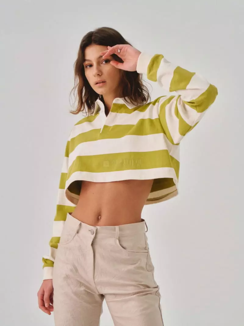 Sllow - Korean Women Fashion - #womensfashion - Lugger Crop Tee - 3