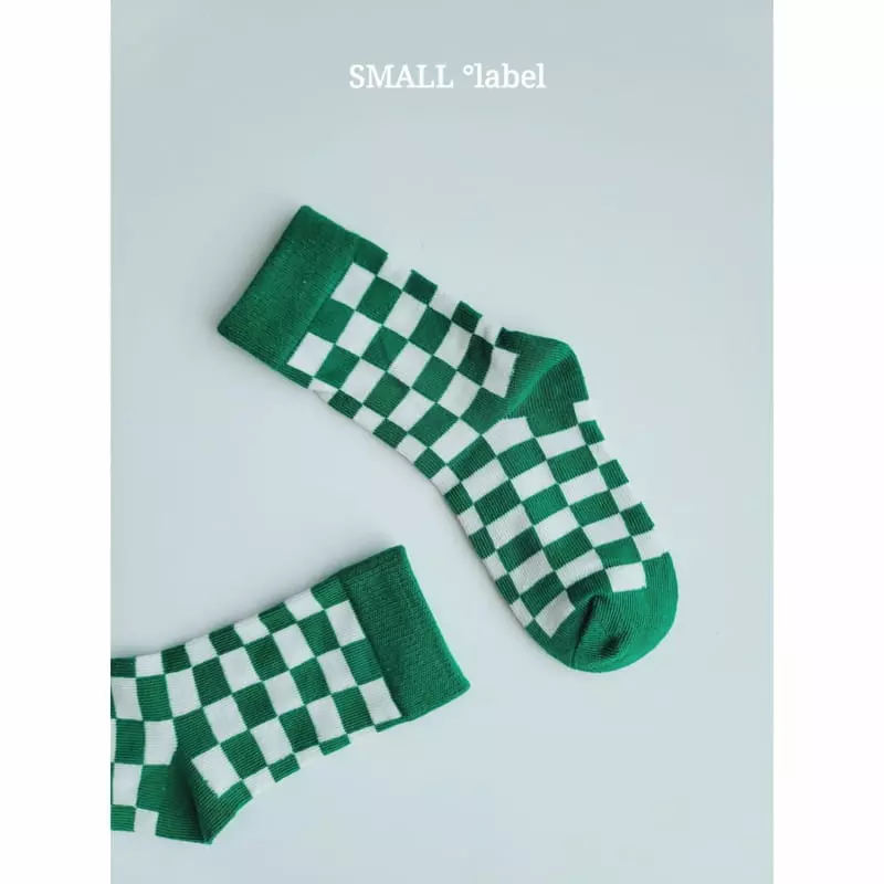 Small Label - Korean Children Fashion - #kidzfashiontrend - Check Boarder Socks [set of 3] - 3