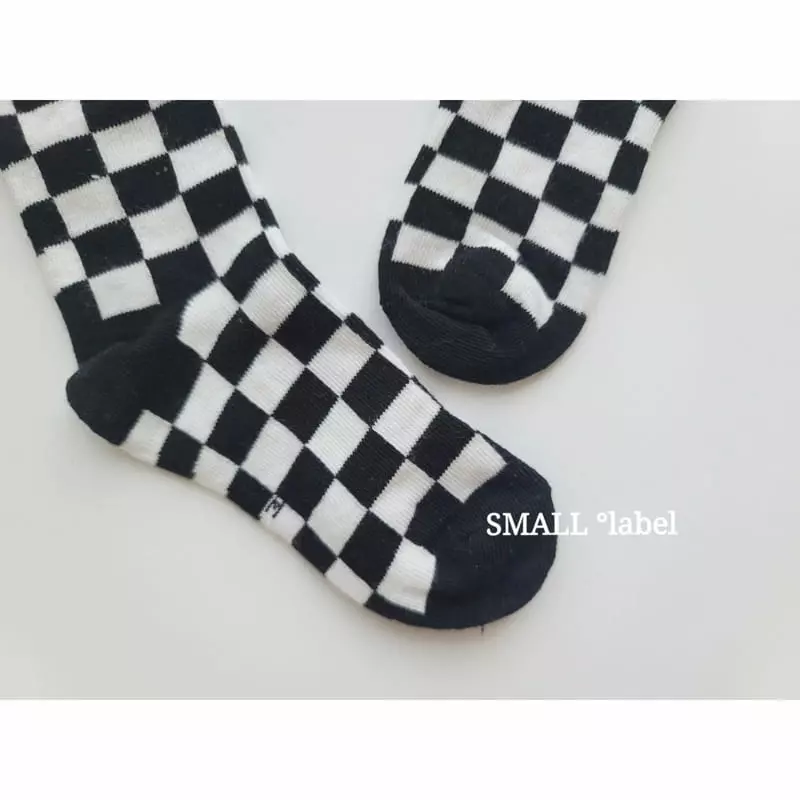 Small Label - Korean Children Fashion - #littlefashionista - Check Boarder Socks [set of 3] - 5
