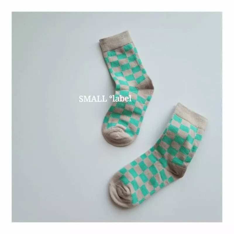 Small Label - Korean Children Fashion - #magicofchildhood - Check Boarder Socks [set of 3] - 6
