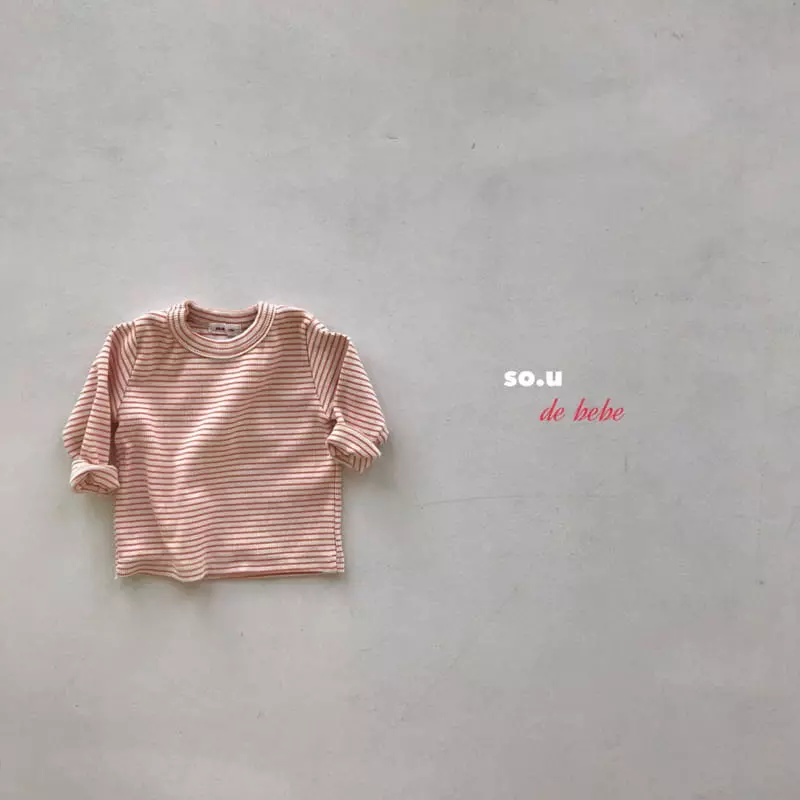 So U - Korean Baby Fashion - #babyoutfit - Bebe Stripe Tee - 10