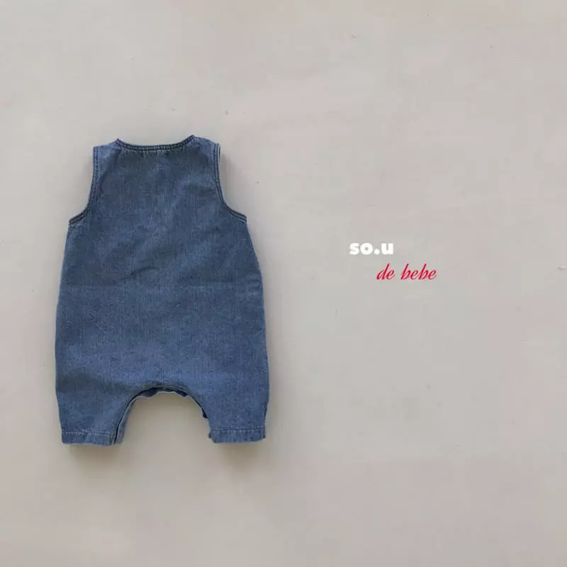 So U - Korean Baby Fashion - #babywear - Denim Patc Bodysuit - 8