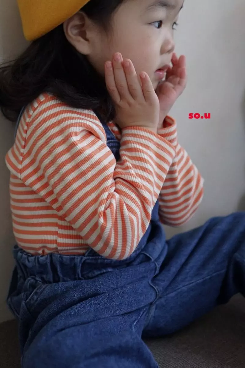 So U - Korean Children Fashion - #discoveringself - Piping Stripes Tee - 9