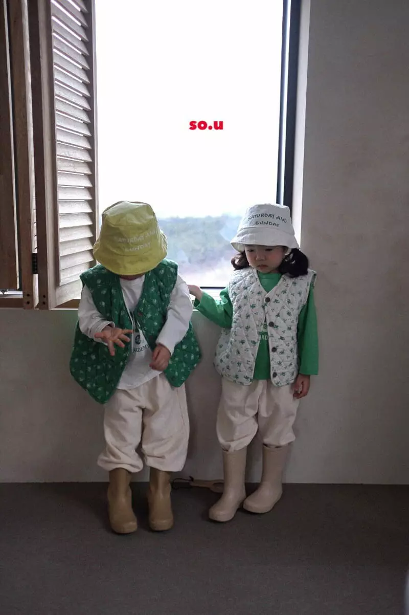 So U - Korean Children Fashion - #discoveringself - Flower Quilitng Vest