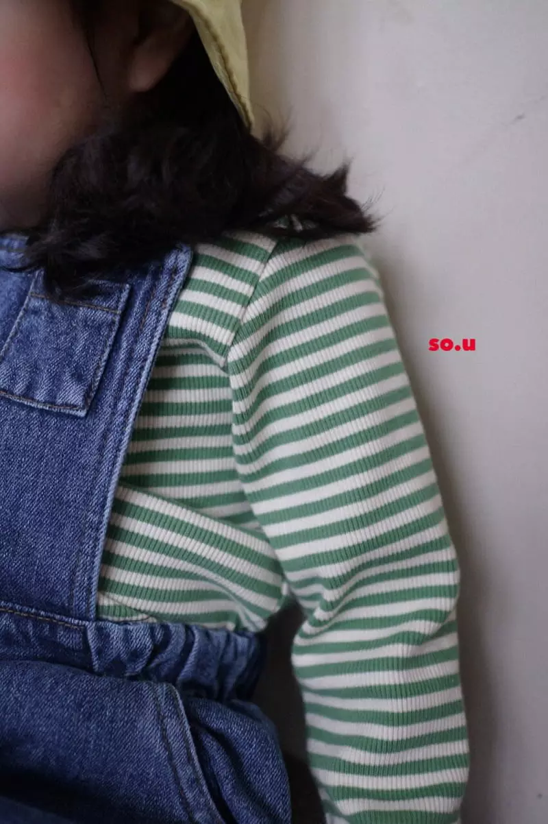 So U - Korean Children Fashion - #fashionkids - Piping Stripes Tee - 10