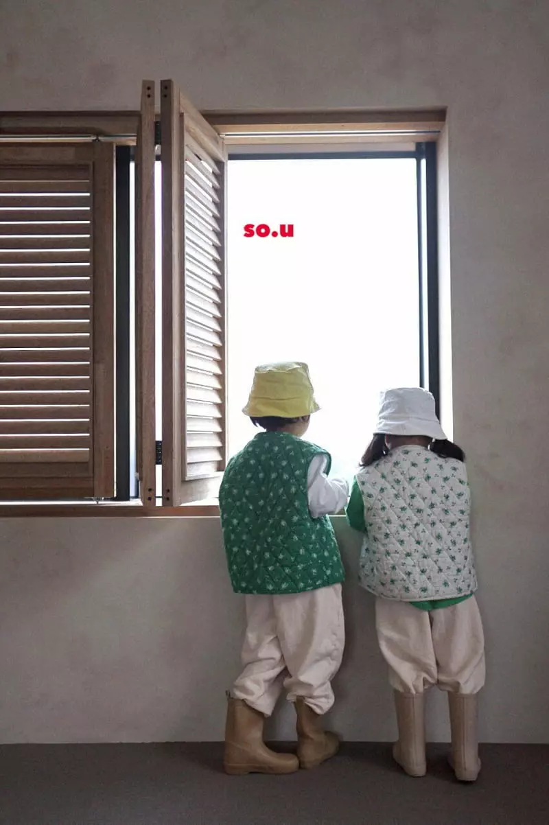 So U - Korean Children Fashion - #fashionkids - Flower Quilitng Vest - 2
