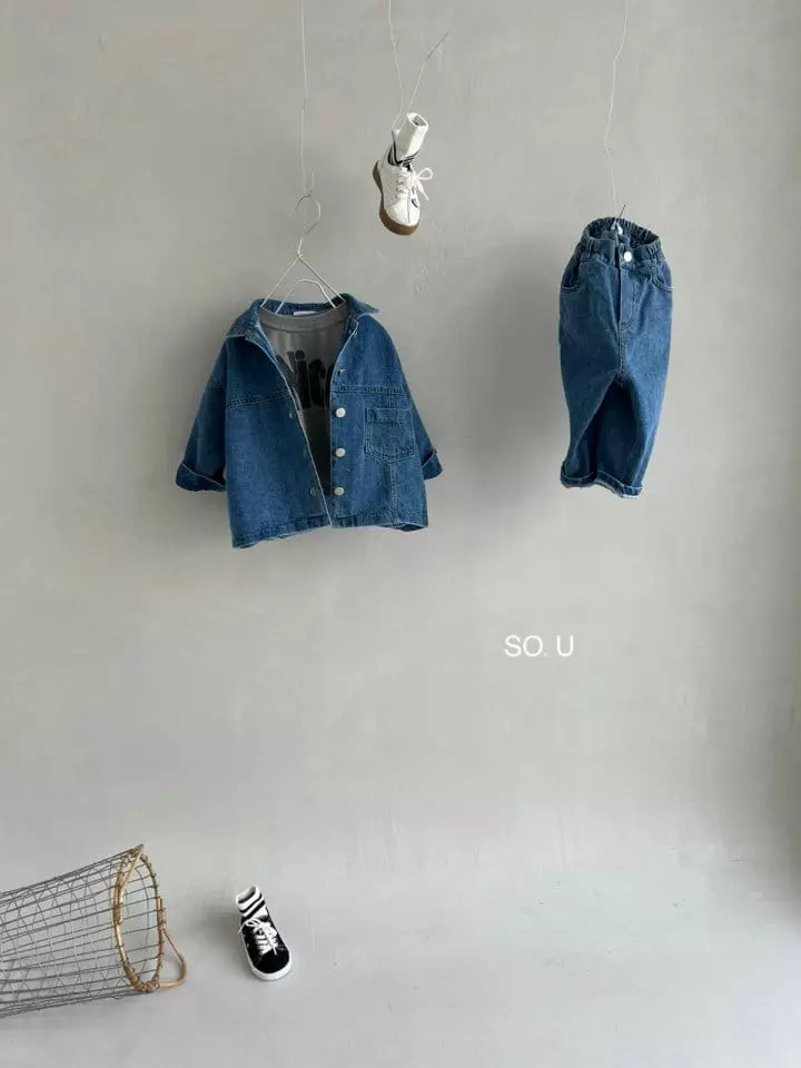 So U - Korean Children Fashion - #fashionkids - Overfit Denim Jacket