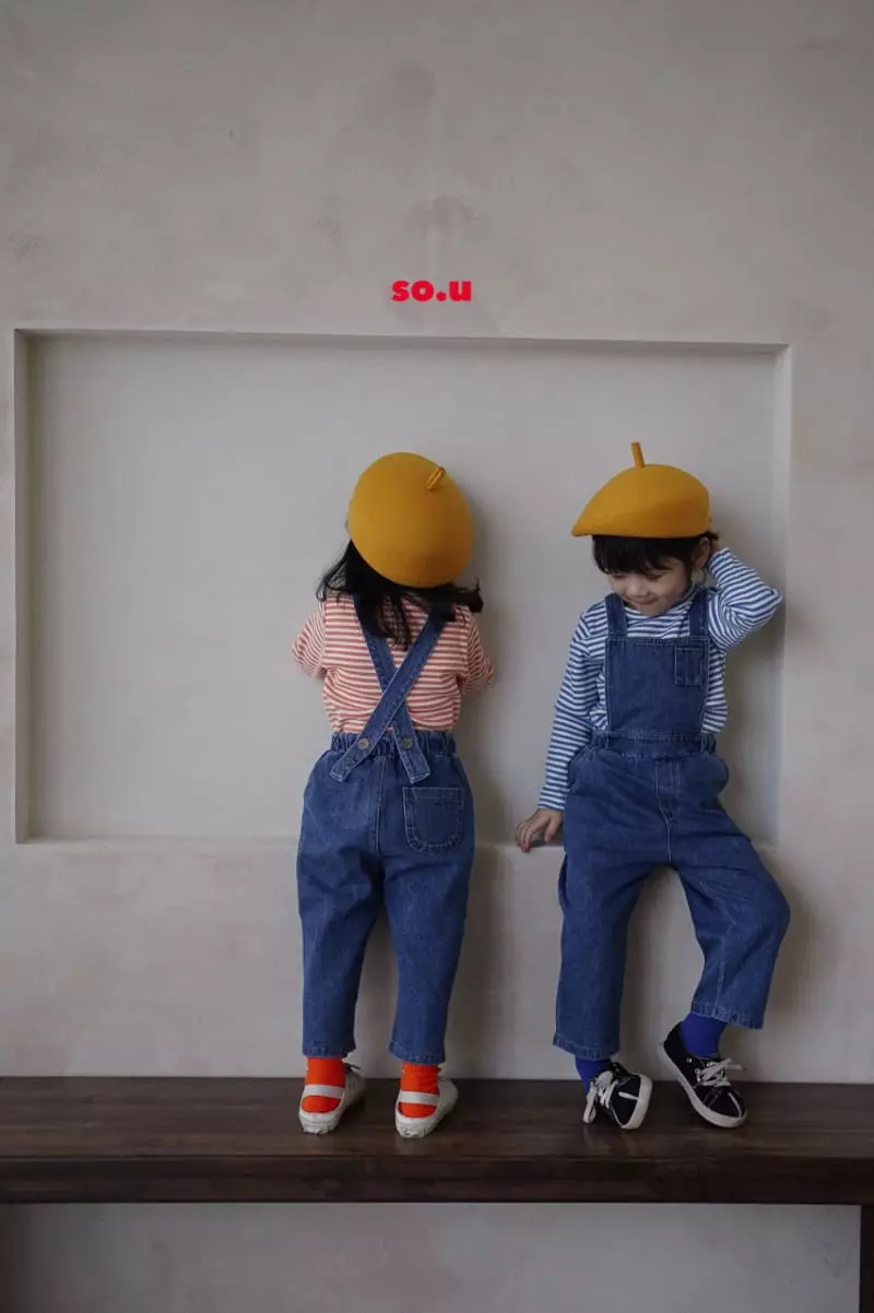 So U - Korean Children Fashion - #kidsshorts - Denim Dungarees Pants - 10