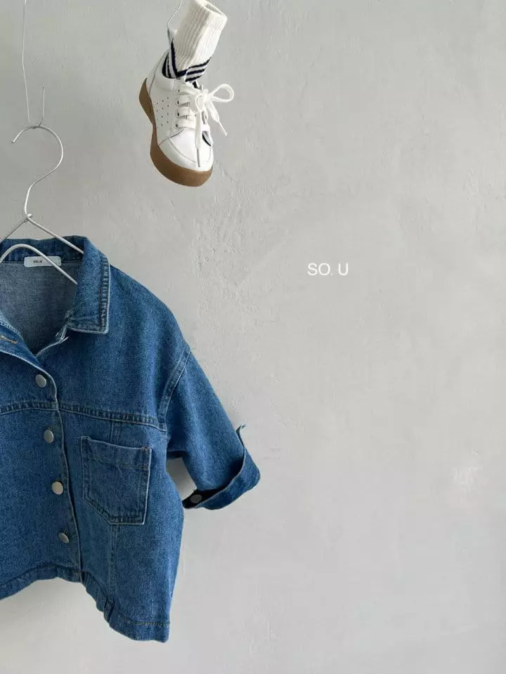 So U - Korean Children Fashion - #kidsshorts - Overfit Denim Jacket - 2