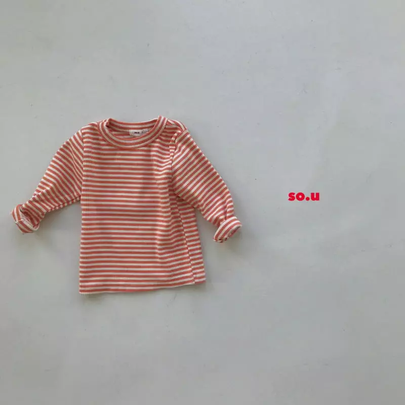 So U - Korean Children Fashion - #kidsstore - Piping Stripes Tee - 12