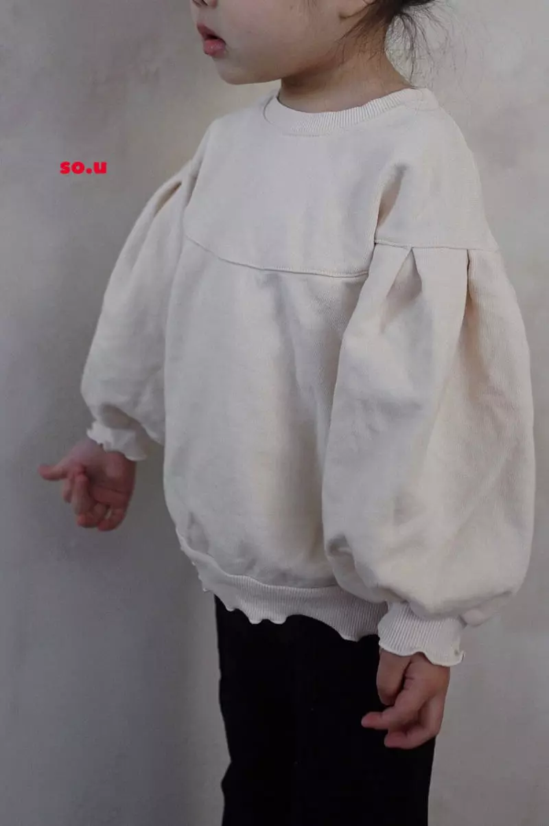 So U - Korean Children Fashion - #kidzfashiontrend - Puff Sleeves Sweatshirt - 6