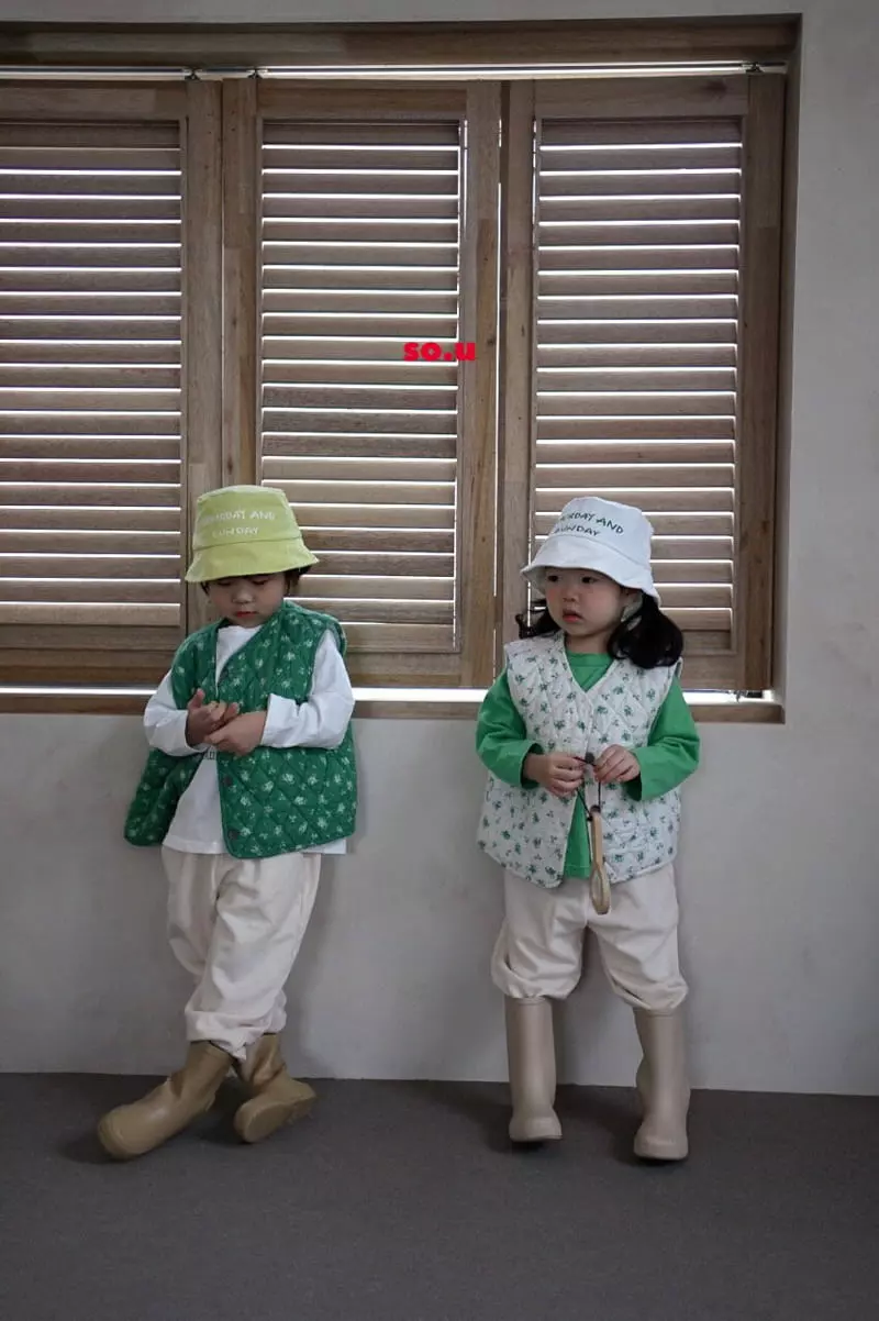 So U - Korean Children Fashion - #kidzfashiontrend - Flower Quilitng Vest - 5
