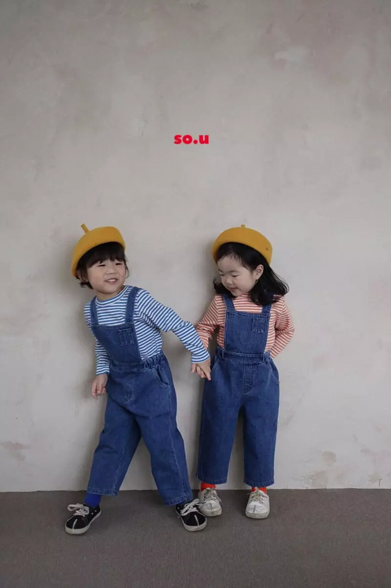 So U - Korean Children Fashion - #magicofchildhood - Denim Dungarees Pants